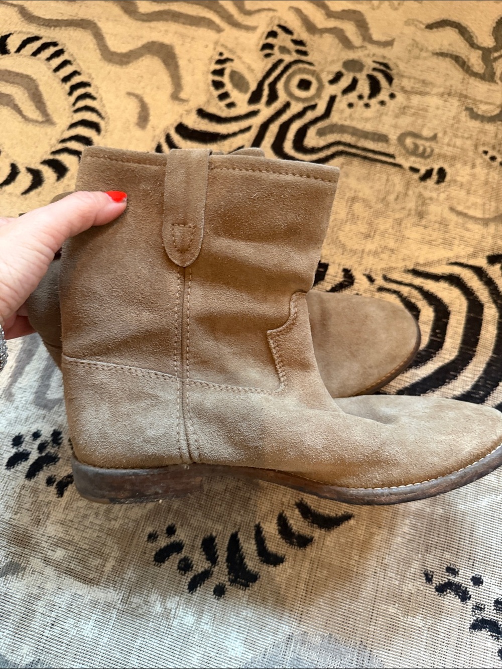 Isabel Marant Suede Ankle Boots in Tan Brown